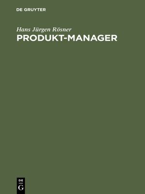 cover image of Produkt-Manager